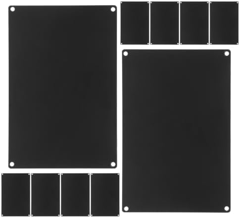 10pcs Black Aluminum Engraving Plate Blanks for Electronics Labeling by Luxshiny