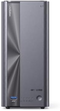 LincStation E1 4-Bay NAS Storage, Quad-Core 2.0GHz, 4GB RAM, 64GB eMMC, 2.5GbE Port & 4K HDMI 2.0, Supports M.2 NVMe SSD & SATA HDD Up to 76TB, Remote Access for iOS/Android/Windows (Diskless) by LincPlus