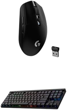 Logitech G305 Lightspeed Wireless Gaming Mouse + G515 TKL Wireless Gaming Keyboard (Tactile) Bundle: Black by Unknown