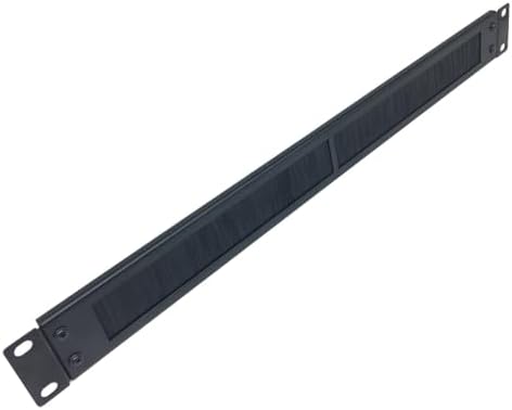 1U Brush Cable Manager Horizontal Rack Mount Cable Management Panel with Tidy Brush Slot for Cable Entry for 19-inch Server Rack or Network Cabinet, Disassembled (Pack of 2) - Image 2