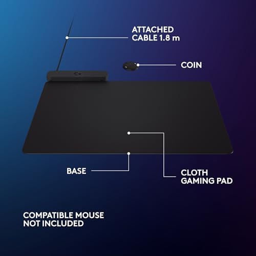 Logitech G POWERPLAY 2 Wireless Charging Mouse Pad - Black (Pack of 4) - Image 6