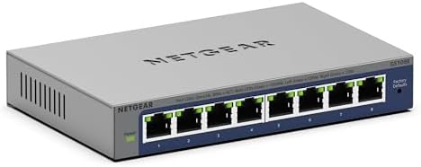NETGEAR 8-Port Gigabit Ethernet Easy Smart Managed Network Switch (GS108E) by NETGEAR