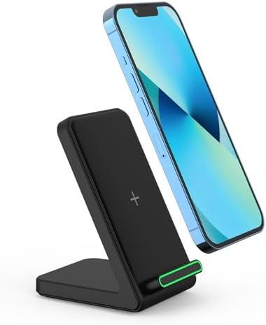 Fast Wireless Charger, 15W Wireless Charging Stand Compatible with Samsung Galaxy S24/S23/S22/S21/S20, for iPhone 17/16/15/14/13/12/11/XR/8, for Google Pixel 9 8 7,and More. by Cesbiomo