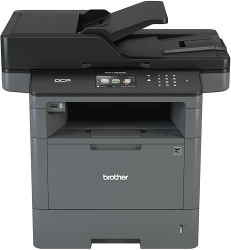 Brother Monochrome Multifunction Laser Printer and Copier, DCP-L5600DN, Network Connectivity, Duplex Printing, Mobile Printing, Replenishment Ready, Black, (Renewed Premium) by Unknown