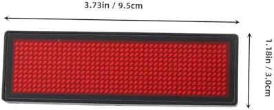 Rechargeable LED Digital Display Badge with USB Cable, Red PVC - Image 2