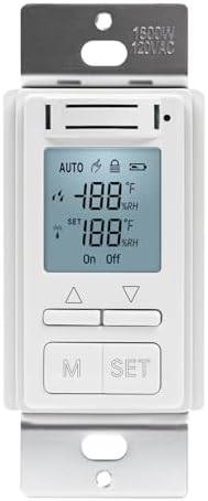 Smart Humidity Sensor Switch, Ortis Auto Bathroom Fan Control with Real-Time LCD Display, for Bathroom Basement Garage Moisture Protection, Neutral Wire Required by SafeEfficientToolSwitches