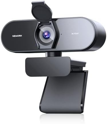 4K Webcam for PC - Ultra 4K HD , PDAF & CDAF Autofocus, 79°FOV, Dual Mics by NEWORK