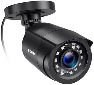 ZOSI 2.0MP 1080p 1920TVL Outdoor Indoor Weatherproof Security Camera Black by ZOSI