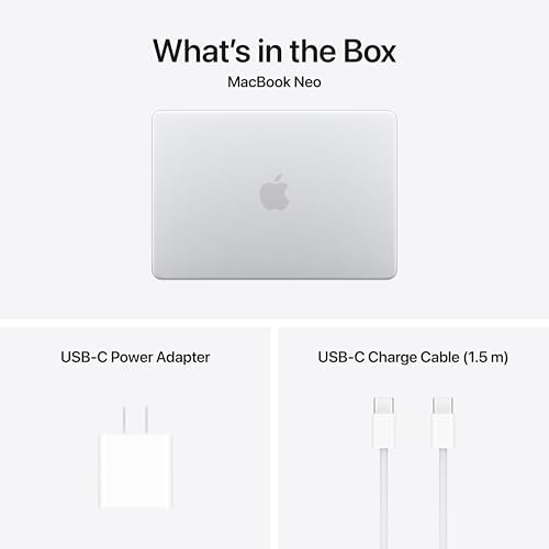 Apple 2026 MacBook Neo 13-inch Laptop with A18 Pro chip: Built for AI and Apple Intelligence, Liquid Retina Display, 8GB Unified Memory, 256GB SSD Storage; Silver with AppleCare+ (3 years) - Image 6