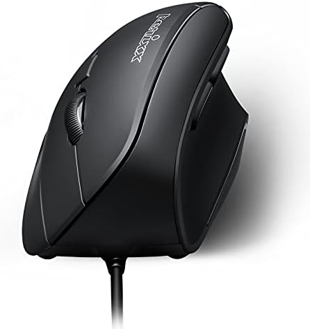 Perixx PERIMICE-515II Wired Ergonomic Vertical Mouse - 1000/1600 DPI - Right Handed Natural Ergonomic Vertical Design by PerixxComputerGmbH