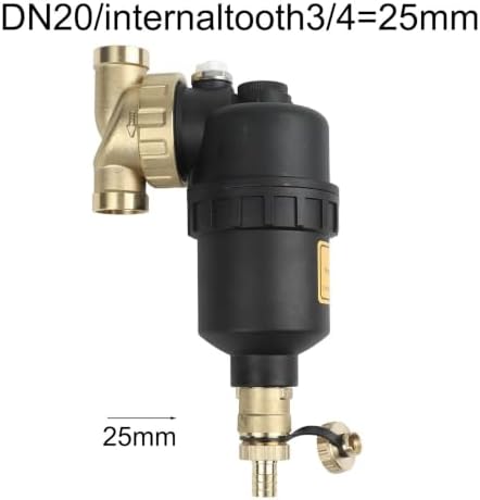 Heating System Magnetic Water Filter With On/Off Drain Valve, DN20 DN25 DN32 Threaded Inlet, Removes Sediment And Scale From Boiler, Brass And Plastic Construction For HVAC Protection(DN20) - Image 6