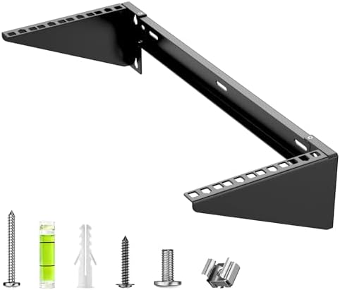 4U Vertical Wall Mount Rack - 19" Steel Wall & Under-Desk Bracket for Server, Network Switch, or Patch Panel, Supports up to 121lbs, for Cabinet or Server Room, JHSVR-4U by STANDOPIA