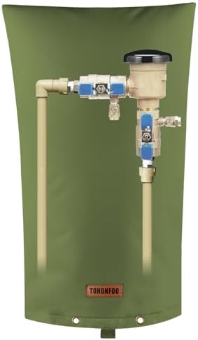 TOHONFOO Backflow Preventer Cover, Pipe Freeze Insulation, 14"Wx26"H, Green by TOHONFOO