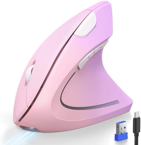 TECKNET Ergonomic Mouse Wireless, Rechargeable Vertical Mice Right Hand - Image 2