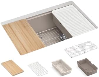 Kohler 33712-PC-CM1 Billings® 29" undermount single-bowl workstation kitchen sink, Matte Black - Image 5