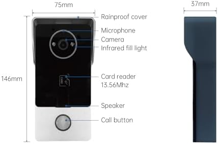 Smart Video Intercom System, 7" Touch Monitor, 2MP Camera, WiFi Tuya Unlock - Image 5