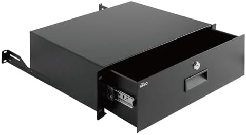 Tecmojo 3U Rack Drawer,Rack Mount Drawer for 19in Network Equipment/Server/AV Rack or Cabinet Enclosure,Sliding and Lockable Server Rack Drawer - Load-Bearing 44lb (20kg),with Cable Management Holes by Tecmojo