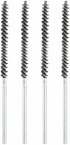 HARFINGTON 4pcs Wire Bore Brush 8 x 3/8" 1/4 Inch Shank Stainless Steel Bristles Cleaning Brush for Clean Car Part Tube Kitchen Garage by HARFINGTON