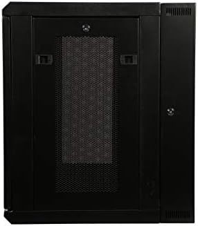 Rosewill 12U 19" Wall Mount Rack Cabinet Enclosure, with 3 Side Locking Mesh Door 20.5" Deep, Switch-Depth, Black - RSWM-12U003 - Image 5