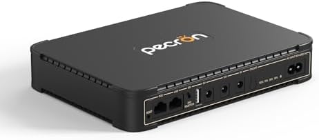 PECRON D39 DC UPS Battery Backup, 38.48Wh Small UPS for WiFi Router/Modem/Security Camera/Phone, Uninterruptible Power Supply with PoE Port, 5V/9V/12V DC5521 Port, 5V USB-A by pecron