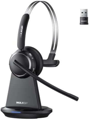 Wireless Headset with Mic for Work, Noise Cancelling Bluetooth 6.0 Headset by Unknown