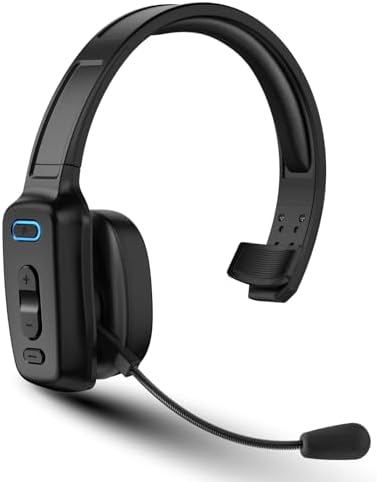 Trucker Bluetooth Headset, 60-Hour AI Noise-Canceling Mic for Driving by Home