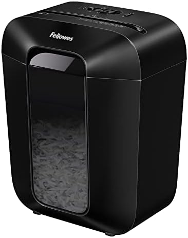 Fellowes Powershred LX45 Quiet Operation 8-Sheet Cross-Cut Paper Shredder, 4400201, Black by FellowesBrands