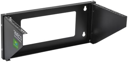 RIVECO 5U Wall Mount Vertical Rack Network Bracket Firm Constructed Easy Assembly Narrow Space Mounting Racks for AV & Stereo Equipment Black by RIVECO