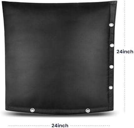 Heavy Duty Backflow Insulation Cover, Winter Freeze Protection, Five-Layer Waterproof Design, Easy Velcro Installation with Grommet Holes, 24''W x 24''H- Black - Image 6