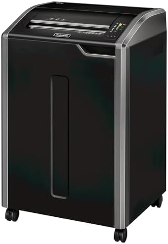Fellowes Powershred 485Ci 100% Jam Proof Commercial Grade, Quiet Operation 30 Sheet Cross Cut Paper Shredder, TAA Compliant, Auto, 38485, Black by FellowesBrands
