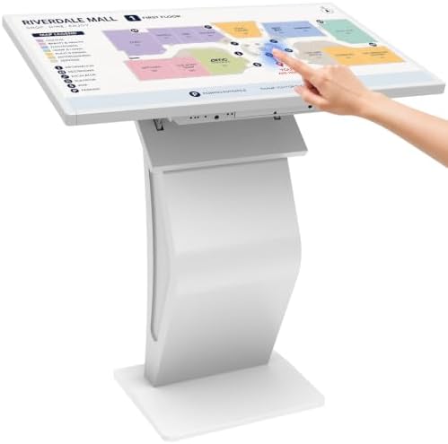 32 inch Touch Screen Kiosk, Windows11 System(8+128g), K-Style Stand Inquiry Machine, Human–Machine Interaction Smoothly for Mall Navigation/Self-Ordering/Advertising/Retail Store by Unknown