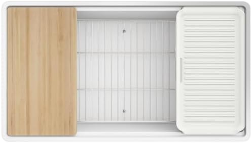 KOHLER Billings™ 32-1/2" Undermount Kitchen Sink, Single-Bowl, Workstation with Kitchen Sink Accessories, Neoroc, K-33710-PC-CM6, Matte White by Unknown