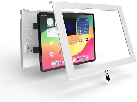 Locking Security Metal Case for Apple iPad Air 13" 2024/2025 M2/M3 for Kiosk, POS, Store, Show Display (White) - Image 2