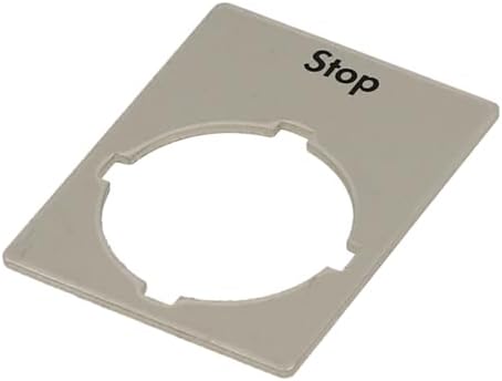 CBK-NPE20 | ABB Fixed NAMEPLATE, Engraved 'Stop', Silver-Grey Aluminium Finish by ABB