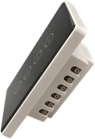 WiFi Smart Wall Touch Light Switch Glass Panel Wireless Remote Control by Smart-Life APP Anywhere Compatible with AI Alexa,Timing Function No Hub Required (1-2-3-4 Gang) (Black, Four Gang) - Image 3