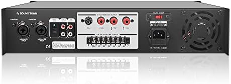 Sound Town Commercial Restaurant Bluetooth Amplifier + Pendant Speaker Set, with One 6-Zone 70V/100V Amplifier with Bluetooth, 12 x All-Weather 4-Inch Pendant Speakers, White (STCA360X12PD4W) - Image 3