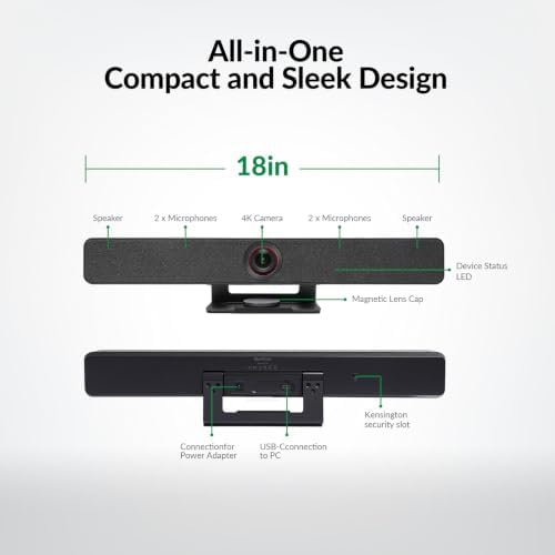4K Conference Room Camera System with Microphones Speakers AI Auto Framing - Image 2