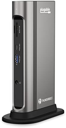 Plugable 14-in-1 USB-C and Thunderbolt Dock - 40Gbps, 96W Charging, Compatible with Mac and Windows, 2X HDMI 2.0 and DisplayPort 4K60, 7X USB, Ethernet, Certified, Driverless, Replaced by TBT4-UDZ by Plugable