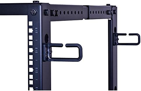 RackPath 25U Open Frame Server Rack – Heavy Duty 4 Post Adjustable Depth with Casters - Image 5