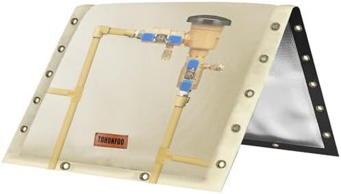TOHONFOO 3-Way Open Backflow Preventer Pipe Cover Outside, 90"Wx60"H, Beige by TOHONFOO