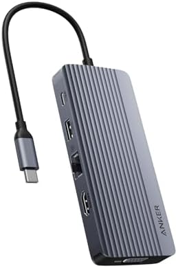 Anker USB-C Hub, 10-in-1 USB-C Hub, Dual-Display with 4K HDMI and 1080p VGA by Anker