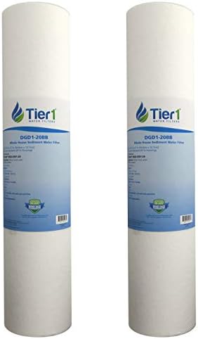 Tier1 1 Micron 4.5" × 20" Water Filter Replaces DGD-2501-20, P1-20BB, 2-pk by Tier1