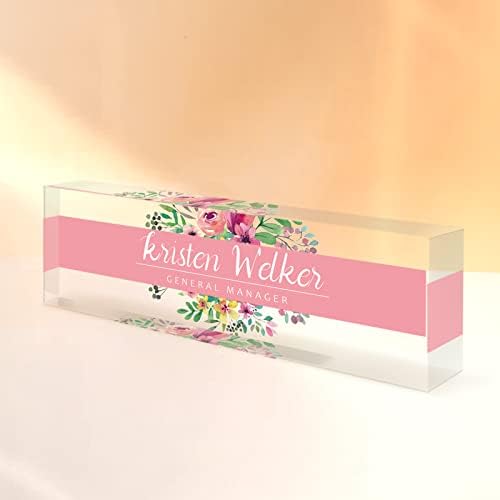 Desk Name Plate Personalized, Custom Name Plates for Desks, Personalized Acrylic Name Plate for Desk, Teacher, Employee Appreciation Gifts, Office Gifts for Coworkers, Boss Lady Gifts - Image 2