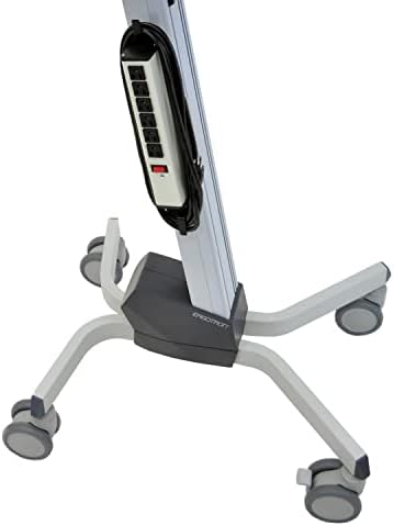 Ergotron – Neo-Flex Rolling Laptop Cart, Mobile Standing Desk Workstation – Laptop, Grey - Image 6