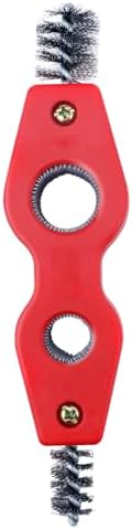 4 in 1 Copper Tubing Brush, 1/2 in and 3/4 in Copper Pipe Cleaner, Stainless Steel Coppers Tubing Wire Brush Cleaning Inside and Outside Thread, for Plumbing Installation, Soldering, Coppers Pipes by Unknown