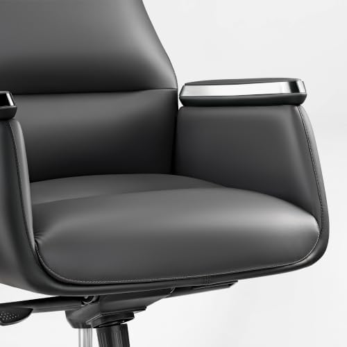 EUREKA ERGONOMIC Royal II Executive Office Chair, Silicone Leather, Gray - Image 5
