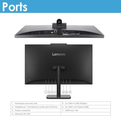Lenovo 24 23.8" Intel 4-Core 16GB 512GB SSD All-in-One Desktop Computer - Image 3