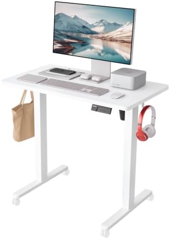 Monomi 39.4" Electric Standing Desk, Height Adjustable sit Stand up,White by MONOMI
