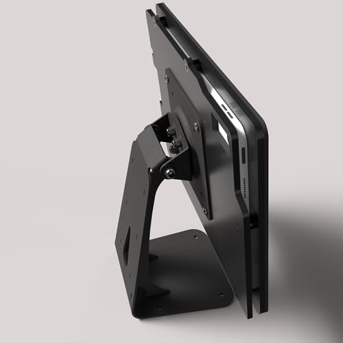 Anti-Theft Acrylic Case with 360 Rotate 180 Swivel Metal Desktop Stand & 90-Degree USB C Cable for Samsung Galaxy TAB A11+ A9+ 11" Tablet (Black) - Image 3