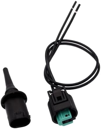 2 PCS Outside Ambient Air Temperature Sensor and Plug Kit,Import Direct Ambient Temp Sensor Connector, OEM #0075421318 0005428418 5S11829, Compatible with Benz (Black) by Unknown